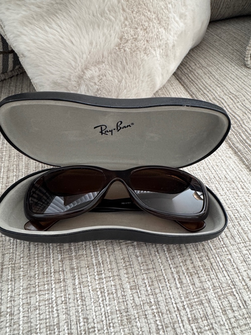 Ray-Ban women’s Dark Brown Wrap Sunglasses